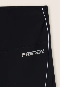Freddy Leggings shorts Vita Alta con bordature a contrasto-Donna Padel|Pilates