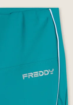 Freddy Leggings shorts Vita Alta con bordature a contrasto-Donna Padel|Pilates