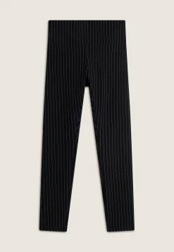 Freddy Leggings Sportivi 7/8 Vita Alta in Tessuto Gessato-Donna Pilates|Fitness
