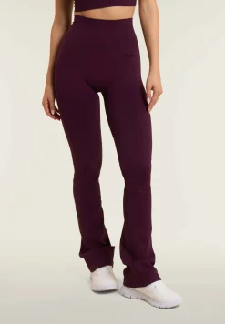 Freddy Leggings sportivi a zampa con vita altissima a costine-Donna Pilates|Yoga