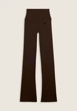 Freddy Leggings sportivi a zampa con vita altissima a costine-Donna Pilates|Yoga