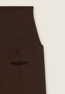 Freddy Leggings sportivi a zampa con vita altissima a costine-Donna Pilates|Yoga