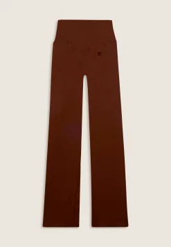 Freddy Leggings sportivi a zampa con vita altissima a costine-Donna Pilates|Yoga