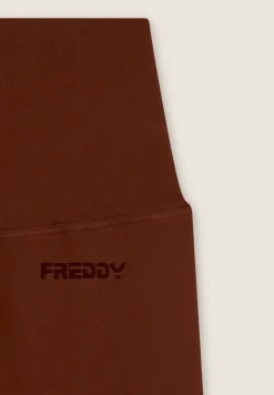 Freddy Leggings sportivi a zampa con vita altissima a costine-Donna Pilates|Yoga