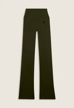 Freddy Leggings sportivi a zampa con vita altissima a costine-Donna Pilates|Yoga