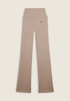 Freddy Leggings sportivi a zampa con vita altissima a costine-Donna Pilates|Yoga