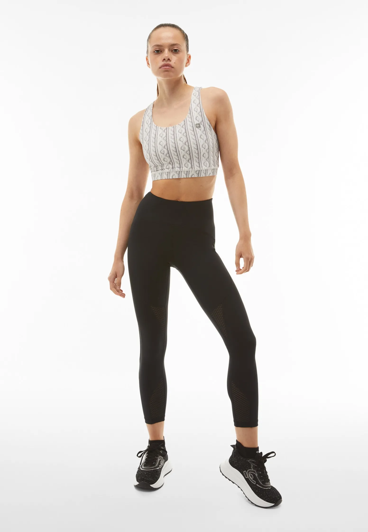 Freddy Leggings SuperFit 7/8 traspiranti inserti in mesh coprente-Donna Padel|Pilates