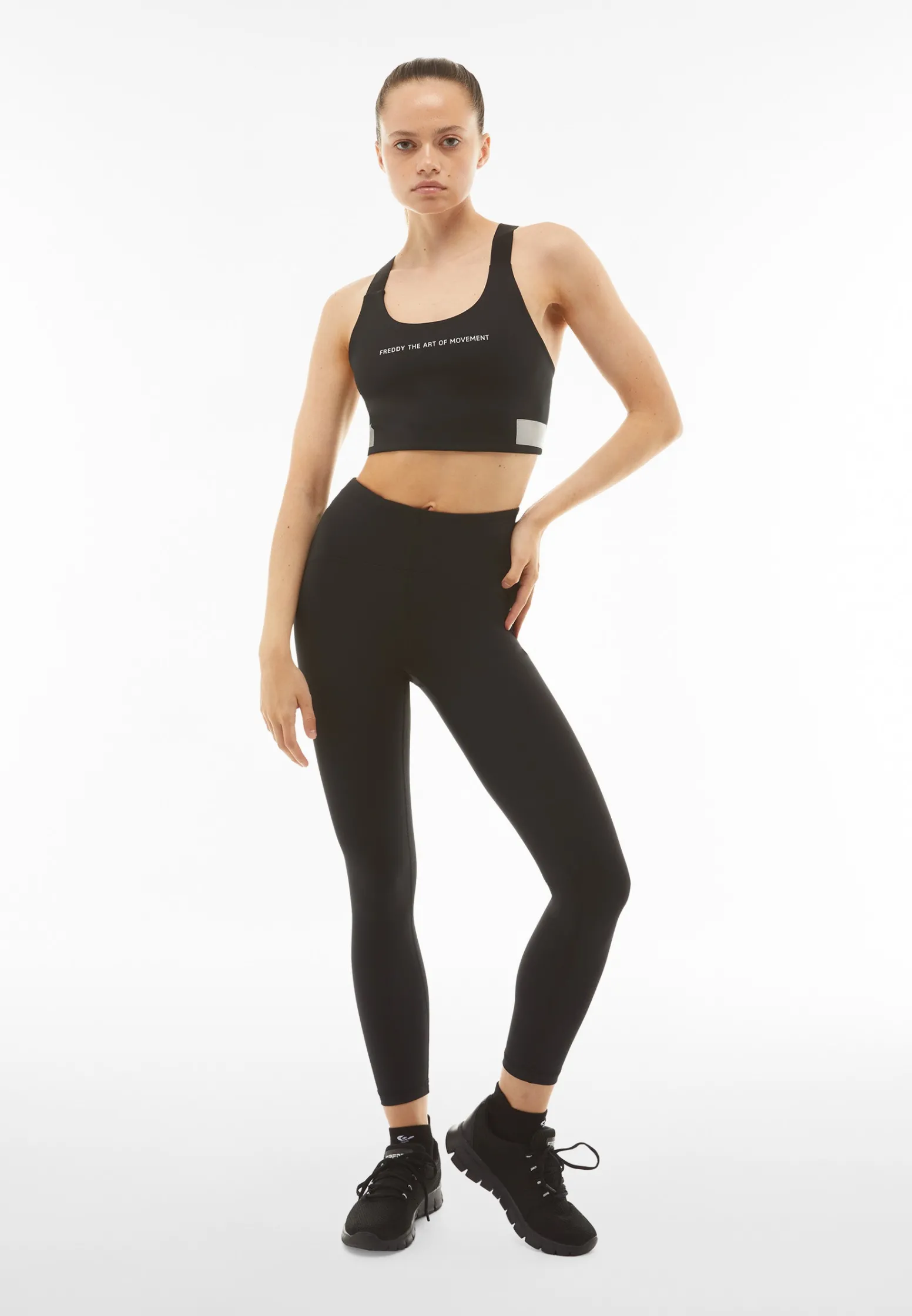 Freddy Leggings SuperFit 7/8 traspiranti con vita super alta-Donna Padel|Pilates