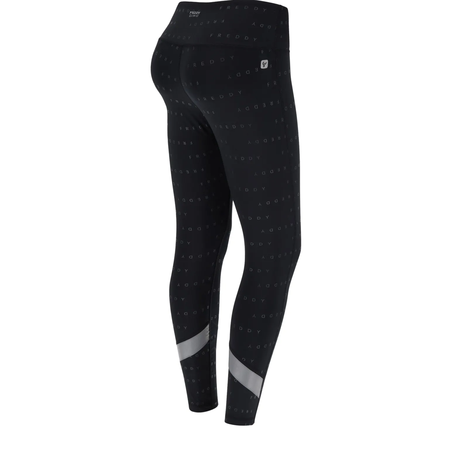 Freddy Leggings Superfit ecologici traspiranti logo all over-Donna Padel|Pilates