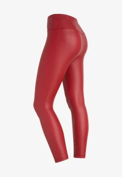 Freddy Leggings vita alta 7/8 in tessuto coated effetto pelle-Donna Fitness|Pilates