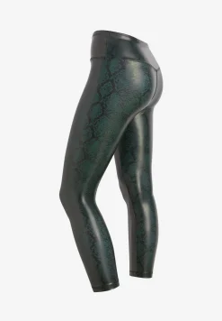 Freddy Leggings vita alta 7/8 in tessuto coated effetto snake-Donna Pilates|Fitness