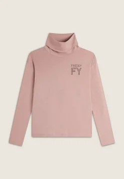 Freddy Lupetto Regular Fit da donna con Logo FY in Strass-Donna Ginnastica|T-shirts