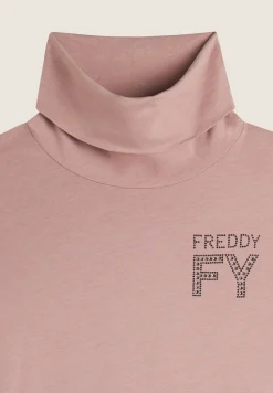 Freddy Lupetto Regular Fit da donna con Logo FY in Strass-Donna Ginnastica|T-shirts