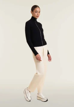 Freddy Maglia collo a camicia slim fit con zip e dettagli in costina-Donna Felpe