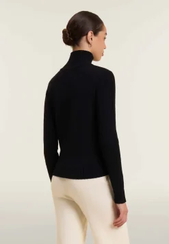 Freddy Maglia collo a camicia slim fit con zip e dettagli in costina-Donna Felpe