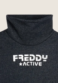 Freddy Maglia collo alto in cotone e lurex per un effetto glitter- Felpe