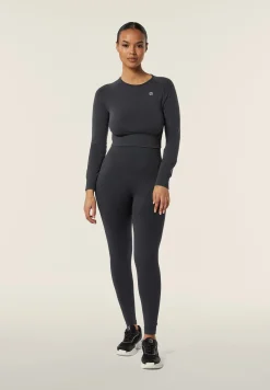 Freddy Maglia corta con maniche lunghe tessuto seamless ice wash-Donna Padel|Pilates