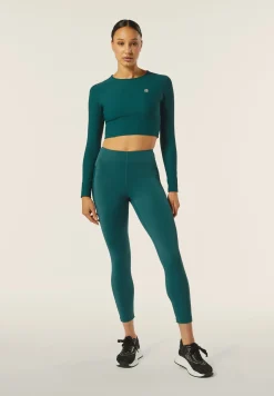 Freddy Maglia corta con maniche lunghe tessuto tecnico costine-Donna Pilates|Fitness