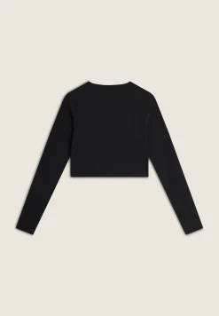 Freddy Maglia corta con maniche lunghe tessuto tecnico costine-Donna Pilates|Fitness