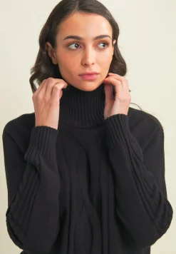 Freddy Maglia donna collo alto con treccia-Donna Felpe