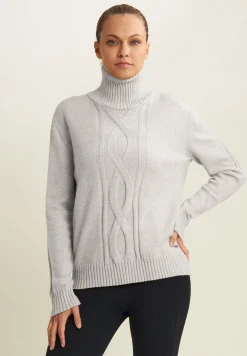 Freddy Maglia donna collo alto con treccia-Donna Felpe