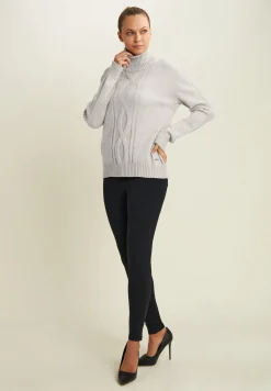 Freddy Maglia donna collo alto con treccia-Donna Felpe