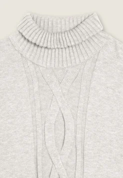 Freddy Maglia donna collo alto con treccia-Donna Felpe