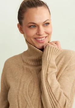 Freddy Maglia donna collo alto con treccia-Donna Felpe