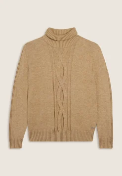 Freddy Maglia donna collo alto con treccia-Donna Felpe
