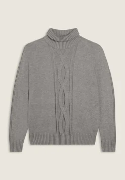 Freddy Maglia donna collo alto con treccia-Donna Felpe