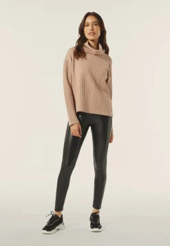 Freddy Maglia donna in felpa bonded a trecce con collo a tubo-Donna Felpe