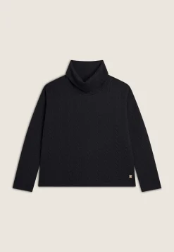 Freddy Maglia donna in felpa bonded a trecce con collo a tubo-Donna Felpe