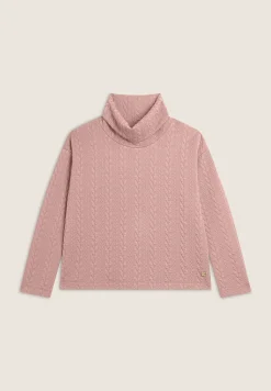 Freddy Maglia donna in felpa bonded a trecce con collo a tubo-Donna Felpe