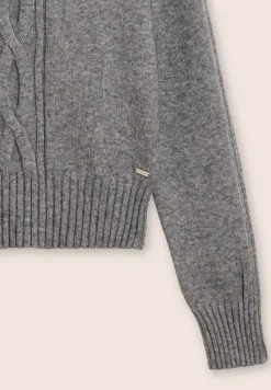 Freddy Maglia girocollo in tricot con trecce verticali-Donna Felpe