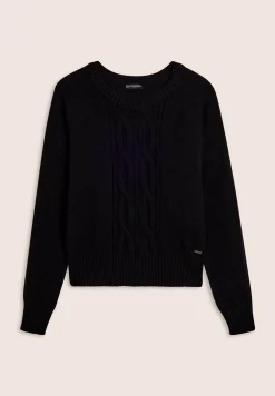 Freddy Maglia girocollo in tricot con trecce verticali-Donna Felpe
