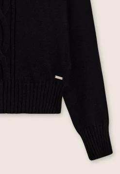 Freddy Maglia girocollo in tricot con trecce verticali-Donna Felpe