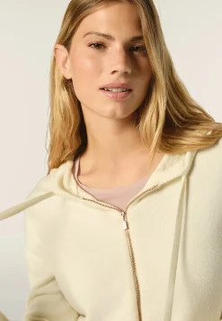 Freddy Maglia in tricot con zip e cappuccio lavorato a trecce-Donna Felpe