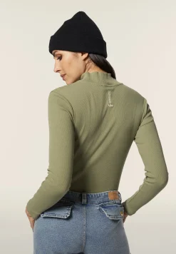 Freddy Maglia manica lunga in costina slim fit e dettaglio cut-out-Donna Felpe