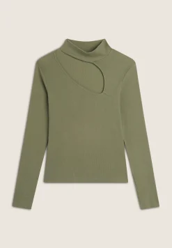 Freddy Maglia manica lunga in costina slim fit e dettaglio cut-out-Donna Felpe