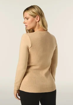 Freddy Maglia tricot girocollo fronte a trecce e maniche in felpa-Donna Felpe