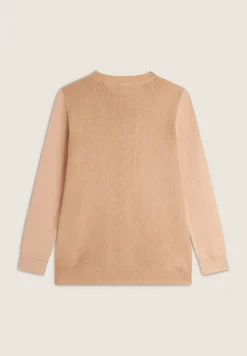 Freddy Maglia tricot girocollo fronte a trecce e maniche in felpa-Donna Felpe
