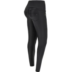Freddy N.O.W.® vita super alta a incrocio in similpelle laminata-Donna Jeans E Pantaloni
