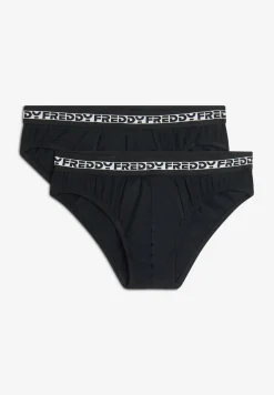 Freddy Pack 2 slip uomo con elastico jacquard logato a contrasto-Uomo Underwear