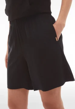 Freddy Pantaloncini da donna in lino viscosa con gamba ampia-Donna Padel|Tutti I Pantaloni