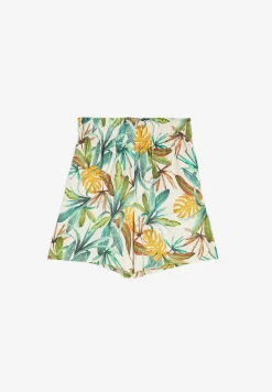Freddy Pantaloncini donna in satin di viscosa a fantasia tropical-Donna Padel|Shorts