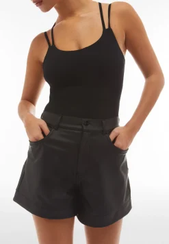 Freddy Pantaloncini vita alta in similpelle con risvolto-Donna Jeans E Pantaloni|Tutti I Pantaloni