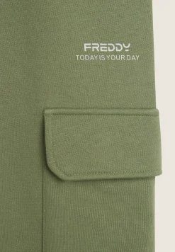 Freddy Pantalone cargo da donna comfort fit in felpa-Donna Pantaloni Cargo|Pantaloni Sportivi