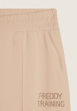 Freddy Pantalone donna comfort fit in felpa con impuntura centrale-Donna Ginnastica|Pantaloni Sportivi