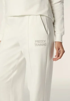Freddy Pantalone donna comfort fit in felpa con impuntura centrale-Donna Ginnastica|Pantaloni Sportivi
