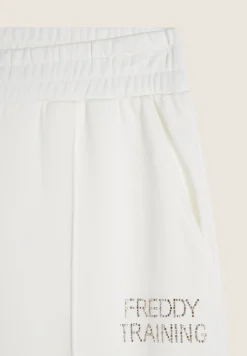 Freddy Pantalone donna comfort fit in felpa con impuntura centrale-Donna Ginnastica|Pantaloni Sportivi